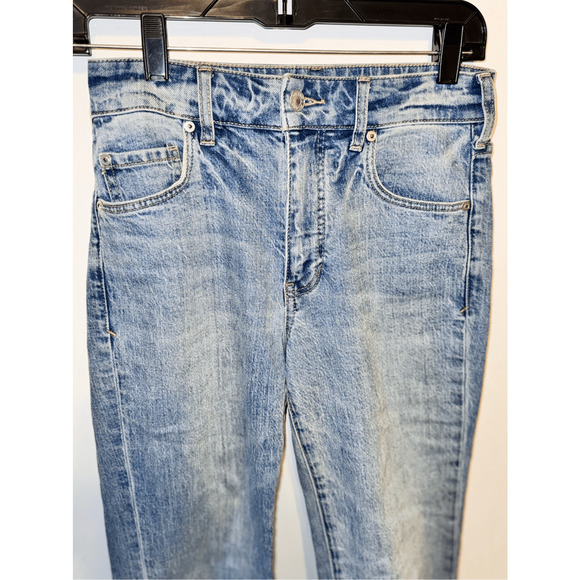 Anthropologie Pilcro Women's 25 Straight Leg Blue Jeans Stretch Relaxed - Picture 8 of 9